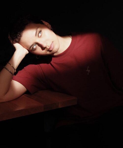 T-shirt oversize BURGUNDY